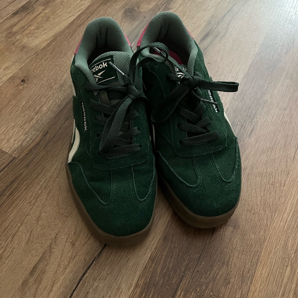Reebok Forest Green Suede Sneakers